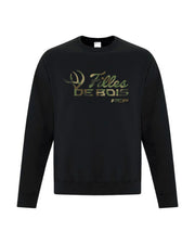 Crewnecks Noir Filles de bois imprimé Camo