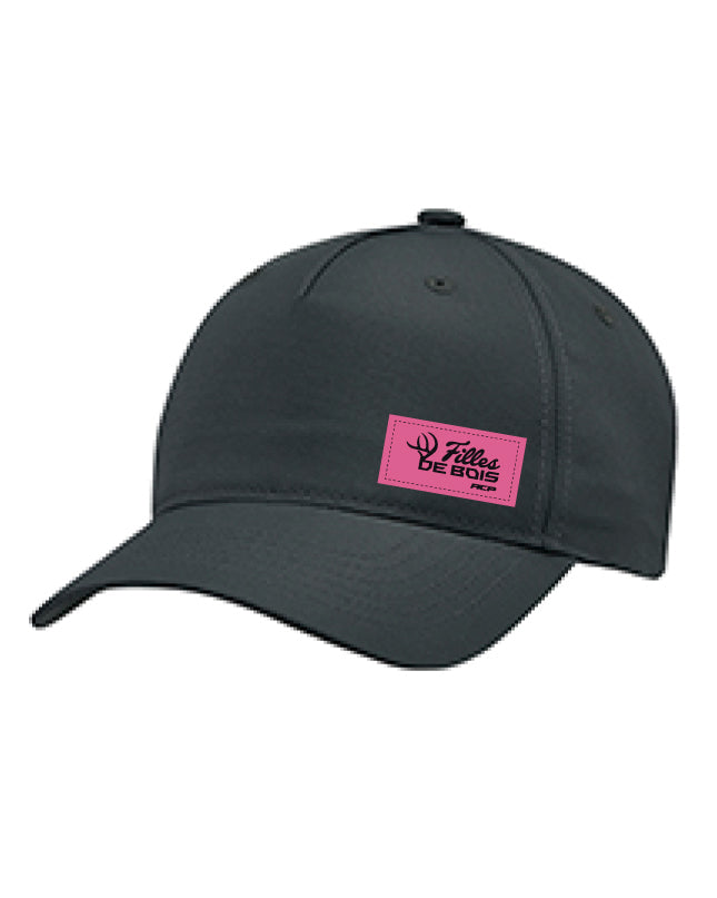 Casquette à couette Filles de bois écusson rose pour femme