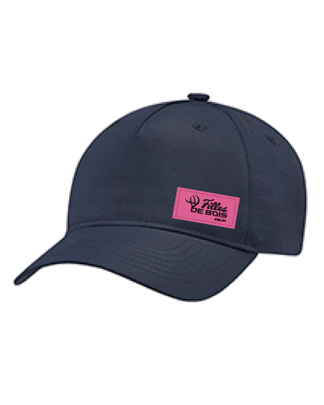 Casquette à couette Filles de bois écusson rose pour femme