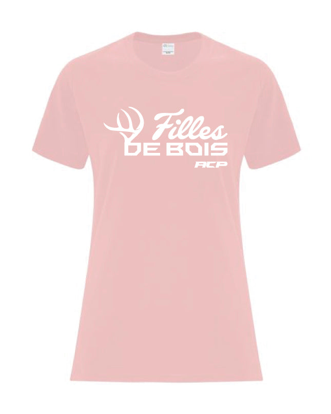 T-Shirt Filles de bois imprimé Blanc au centre