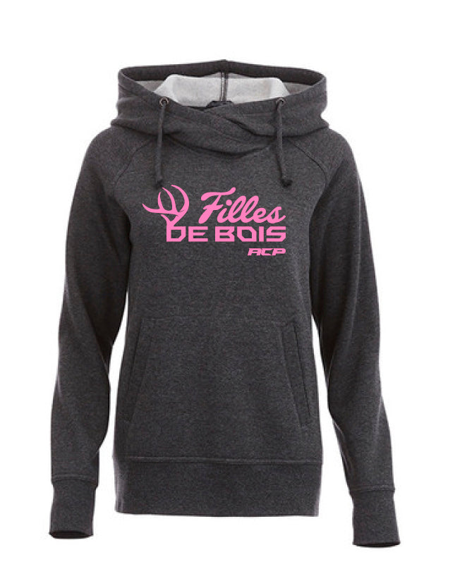 hoodie deluxe à capuchon Filles de bois imprimé rose