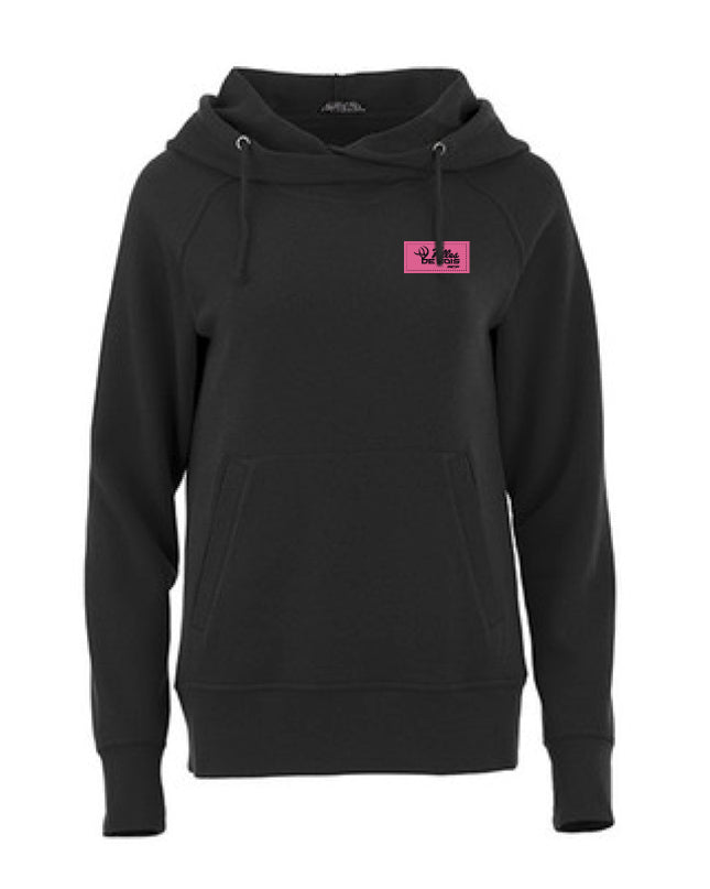 Hoodie deluxe à capuchon Filles de bois - Écusson Rose