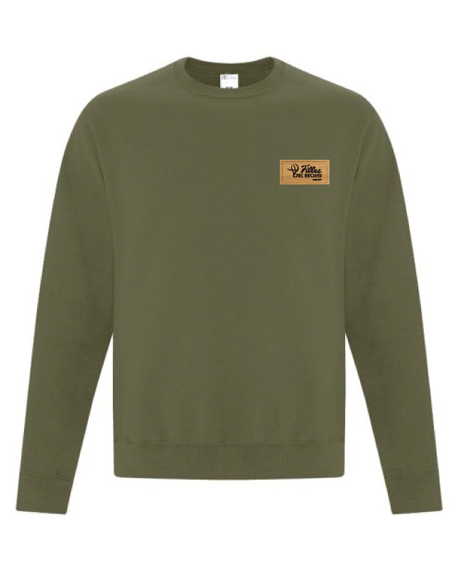 Crewnecks Filles de bois - Écusson Couleur bambou