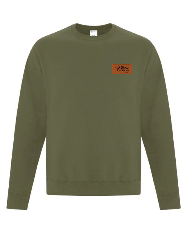 Crewnecks Filles de bois - Écusson Brun