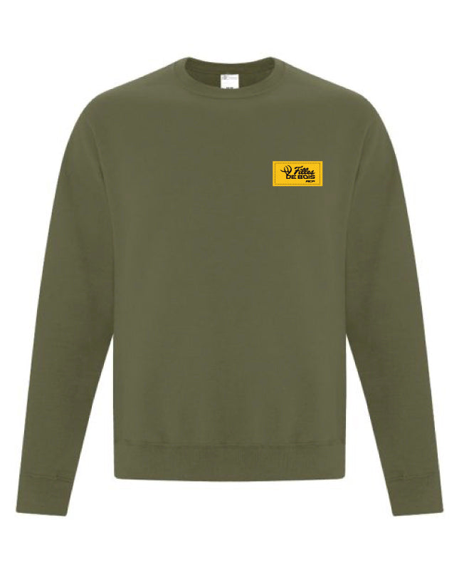 Crewnecks Filles de bois - Écusson Jaune