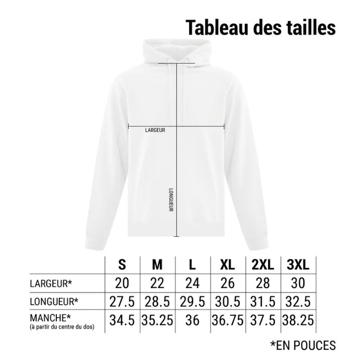 Hoodie à capuchon Filles de bois imprimé blanc